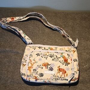 NWOT - Vera Bradley White "Merry Mischief" Print Crossbody Bag